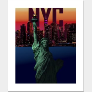 New York City, NYC Skyline, Statue of Liberty Posters and Art